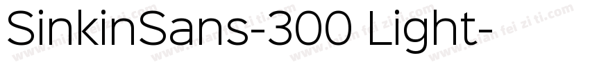 SinkinSans-300 Light字体转换